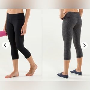 Lululemon Wunder Under Crop • Reversible
Black / Black • GOOD CONDITION